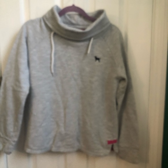 The Black Dog Heather Gray Cowl Neck Sweatshirt - Picture 1 of 5
